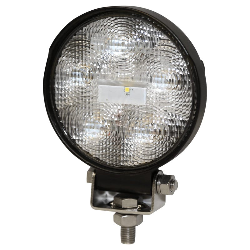 ECCO LED Work light 5 Inch Round White Flood Beam 18W 700lm 12V 24V Waterproof for Commercial Vehicle Light, Tow Truck, Work Truck, Construction Vehicle, 5 Year Warranty - Image 1